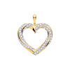 9k Yellow Gold Diamond Necklace - 9ct Yellow Gold 0.50ct Diamond Heart Pendant - by Hearts Forever Jewellers