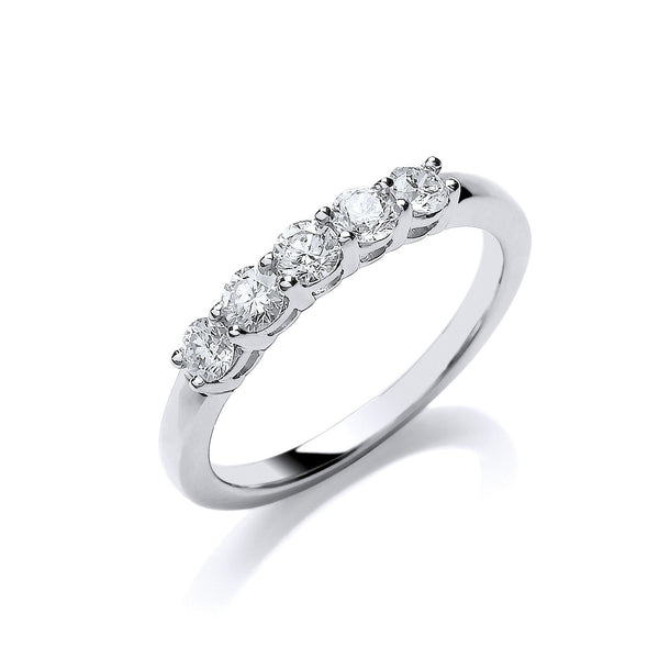 Platinum Diamond Ring - Platinum 0.50ct Diamond Ring - by Hearts Forever Jewellers