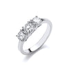 18k Yellow Gold Diamond Ring - 18ct White Gold 1.00ct Diamond Trilogy Ring - by Hearts Forever Jewellers
