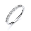 18k Yellow Gold Ring - 18ct White Gold 0.20ctw Half Eternity Ring - by Hearts Forever Jewellers