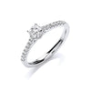 18ct White Gold 0.45ctw Certificated Solitaire Ring