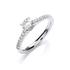 18k Yellow Gold Ring - 18ct White Gold 0.70ctw Certificated Engagement Ring - by Hearts Forever Jewellers