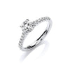 18k Yellow Gold Ring - 18ct White Gold 0.90ctw Certificated Engagement Ring M - by Hearts Forever Jewellers