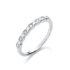 9k Yellow Gold Diamond Ring - 9ct White Gold Half Eternity 0.05ctw Diamond Ring - by Hearts Forever Jewellers