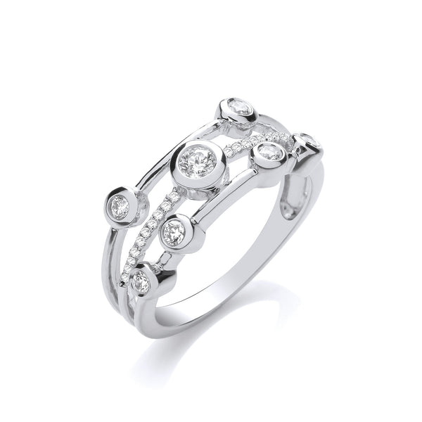 9k Yellow Gold Diamond Ring - 9ct White 0.33ctw Diamond Dress Ring - by Hearts Forever Jewellers