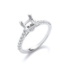 18k Yellow Gold Ring - 18ct White Gold 0.22ct & (1.00ct Centre) Semi-Set P/C Engagement Ring - by Hearts Forever Jewellers