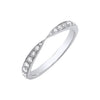 9k Yellow Gold Diamond Ring - 9ct White Gold 0.25ct Diamond Pinched Eternity Ring - by Hearts Forever Jewellers