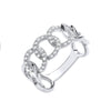 9k Yellow Gold Ring - 9ct White gold 0.23ct Curb ring - by Hearts Forever Jewellers
