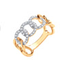 9k Yellow Gold Ring - 9ct Yellow gold 0.23ct Curb ring - by Hearts Forever Jewellers