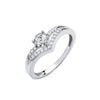 9k Yellow Gold Ring - 9ct White gold 0.33ct Split shank engagement ring - by Hearts Forever Jewellers