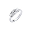 18k Yellow Gold Diamond Ring - 18ct White Gold 1.50ct Diamond Trilogy Ring - by Hearts Forever Jewellers