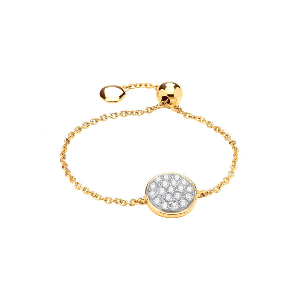 9k Yellow Gold Diamond Ring - 9ct Yellow Gold adjustable 0.10ct Diamond ring - by Hearts Forever Jewellers