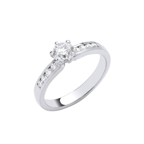 Platinum Diamond Ring - Platinum 0.70ctw Brilliant Cut Diamond Ring - by Hearts Forever Jewellers