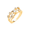 9k Yellow Gold Diamond Ring - 9ct Yellow gold 0.33ctw Diamond Dress Ring - by Hearts Forever Jewellers