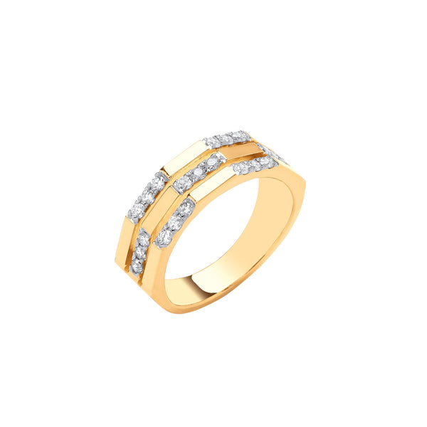 9k Yellow Gold Diamond Ring - 9ct Yellow Gold 0.33ctw Diamond Ring - by Hearts Forever Jewellers