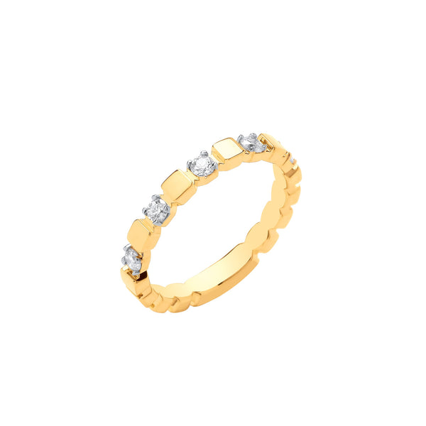 9k Yellow Gold Diamond Ring - 9ct Yellow Gold 0.25ctw Diamond Ring - by Hearts Forever Jewellers