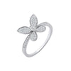 9k Yellow Gold Ring - 9ct White Gold 0.27ct Butterfly Ring - by Hearts Forever Jewellers