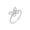 9k Yellow Gold Diamond Ring - 9ct W/G Butterfly 0.19ctw Diamond Ring - by Hearts Forever Jewellers