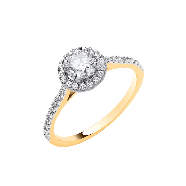 18k Yellow Gold Ring - 18ct Yellow Gold 0.75ctw Ring - by Hearts Forever Jewellers