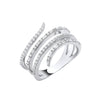 9k Yellow Gold Ring - 9ct White Gold 0.50ctw Snake Ring - by Hearts Forever Jewellers