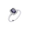 18k Yellow Gold Diamond, Sapphire Ring - 18ct White Gold 0.12ctw Diamond & 1.10ctw Sapphire Ring - by Hearts Forever Jewellers