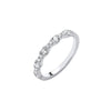 18k Yellow Gold Ring - 18ct White Gold 0.40ctw Half Eternity Ring - by Hearts Forever Jewellers