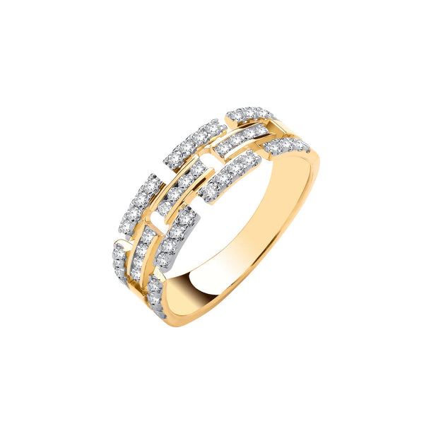 9k Yellow Gold Ring - 9ct Yellow Gold 0.50ctw Dress Ring - by Hearts Forever Jewellers