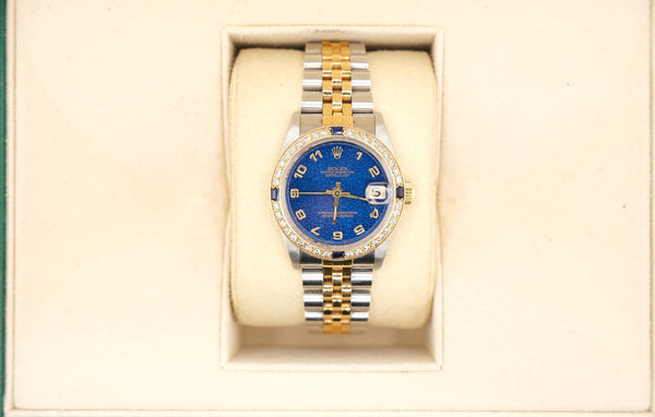 Rolex Datejust 31 68273 - Blue Computer “Jubilee Motiff” (Aftermarket)