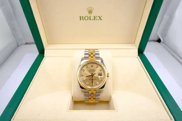 Rolex Datejust 36 116233 - Champagne Diamond