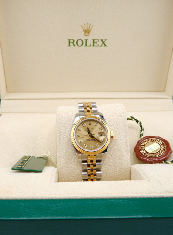 Rolex Lady-Datejust 26 179173 - Champagne Diamond