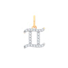 9k Yellow Gold Necklace - 9ct Yellow Gold Gemini Zodiac 0.12ct pendant - by Hearts Forever Jewellers