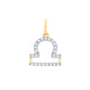 9k Yellow Gold Necklace - 9ct Yellow Gold Libra Zodiac 0.15ct pendant - by Hearts Forever Jewellers