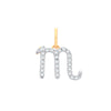 9k Yellow Gold Necklace - 9ct Yellow Gold Scorpio Zodiac 0.15ct pendant - by Hearts Forever Jewellers