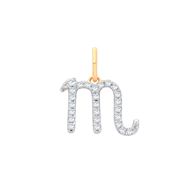 9k Yellow Gold Necklace - 9ct Yellow Gold Scorpio Zodiac 0.15ct pendant - by Hearts Forever Jewellers