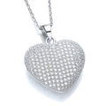 Micro Pave' Heart Pendant with 18