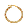 Ring - Y/G 31mm Frosted Hoop Earrings - by Hearts Forever Jewellers