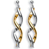 Y & W/G Fancy Twisted Drop Earrings