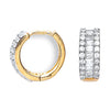 Cubic Zirconia Jewellery - Y/G 15mm Cz Huggies - by Hearts Forever Jewellers