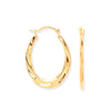Ring - Y/G Ribbed Hoop Earrings - by Hearts Forever Jewellers