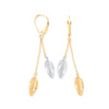 Ring - Y & W/G Leaf Drop Earrings - by Hearts Forever Jewellers