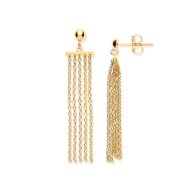 Ring - Y/G Tassel Drop Earrings - by Hearts Forever Jewellers