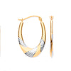 Ring - Y & W/G Hollow Creole Earrings - by Hearts Forever Jewellers