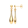 Ring - Y/G Hollow Drop Earrings - by Hearts Forever Jewellers
