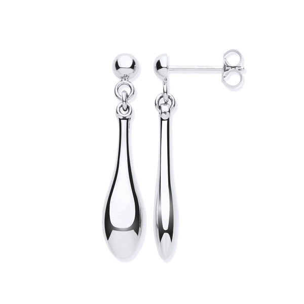 Ring - W/G Hollow Drop Earrings - by Hearts Forever Jewellers