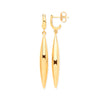 Ring - Y/G Hollow Drop Earrings - by Hearts Forever Jewellers