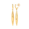 Ring - Y/G Hollow Drop D/C Finish Earrings - by Hearts Forever Jewellers
