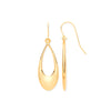 Ring - Y/G Hollow Open Drop Earrings - by Hearts Forever Jewellers