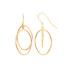 Ring - Y/G Entwined Open Oval Drop Earrings - by Hearts Forever Jewellers