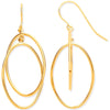 Y/G Entwined Open Oval Drop Earrings