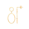 Ring - Y/G Circle & Oval Open Drop Earrings - by Hearts Forever Jewellers